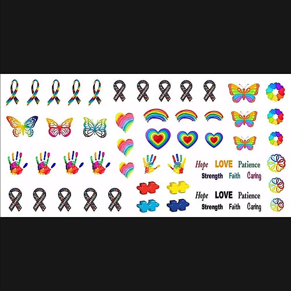 Autism Awareness Nail Decals - Picture 2 of 4